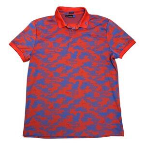 J. LINDEBERG Jacquard Luxury Designer Business Golf Casual Polo Tee Shirt 2XL